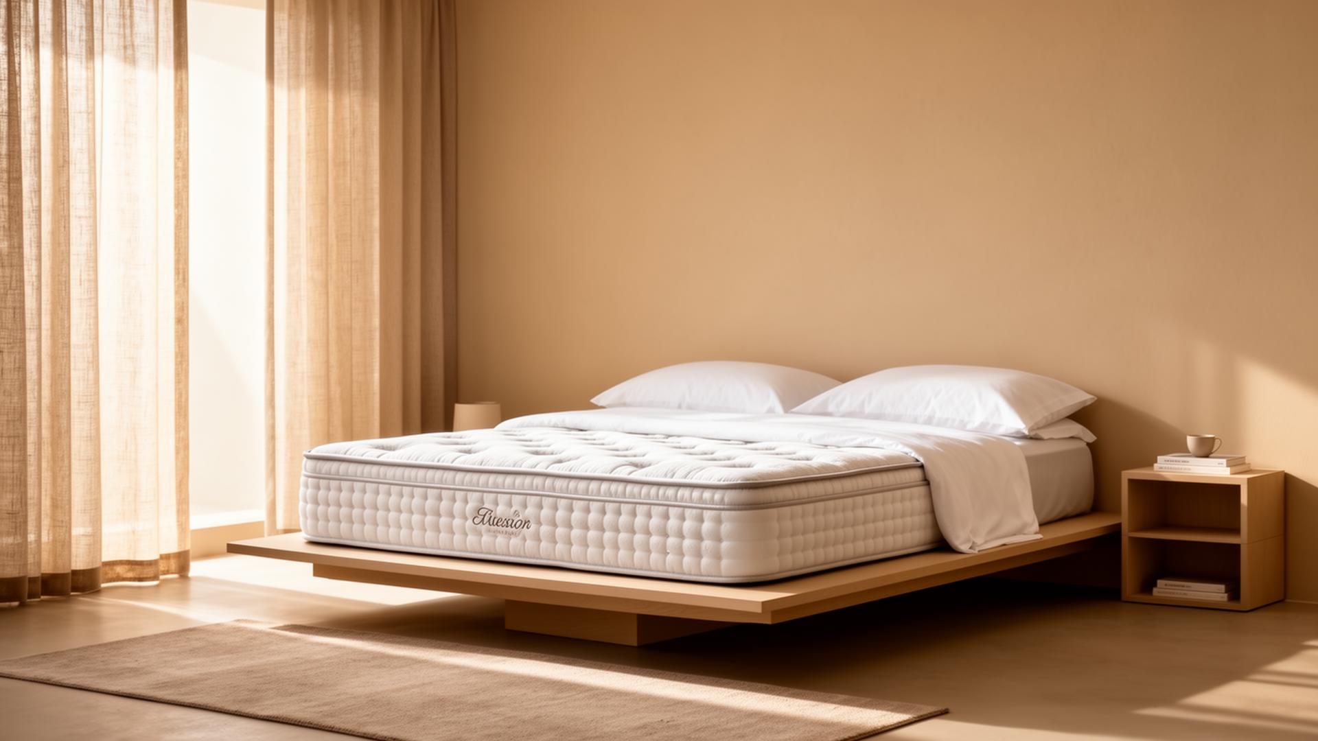 Luxury mattress in a calm bedroom